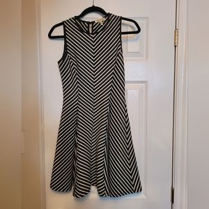 Monteau black and white striped dress